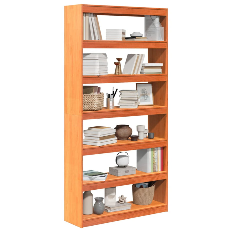 Bibliotecă/Separator cameră, 100x30x199,5 cm, lemn masiv pin