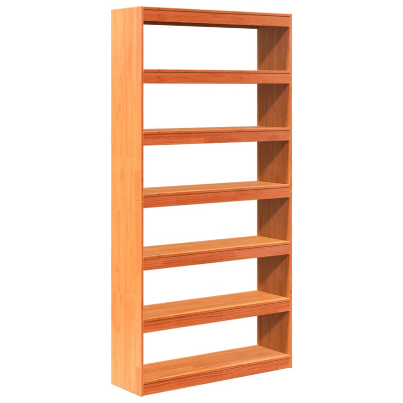 Bibliotecă/Separator cameră, 100x30x199,5 cm, lemn masiv pin