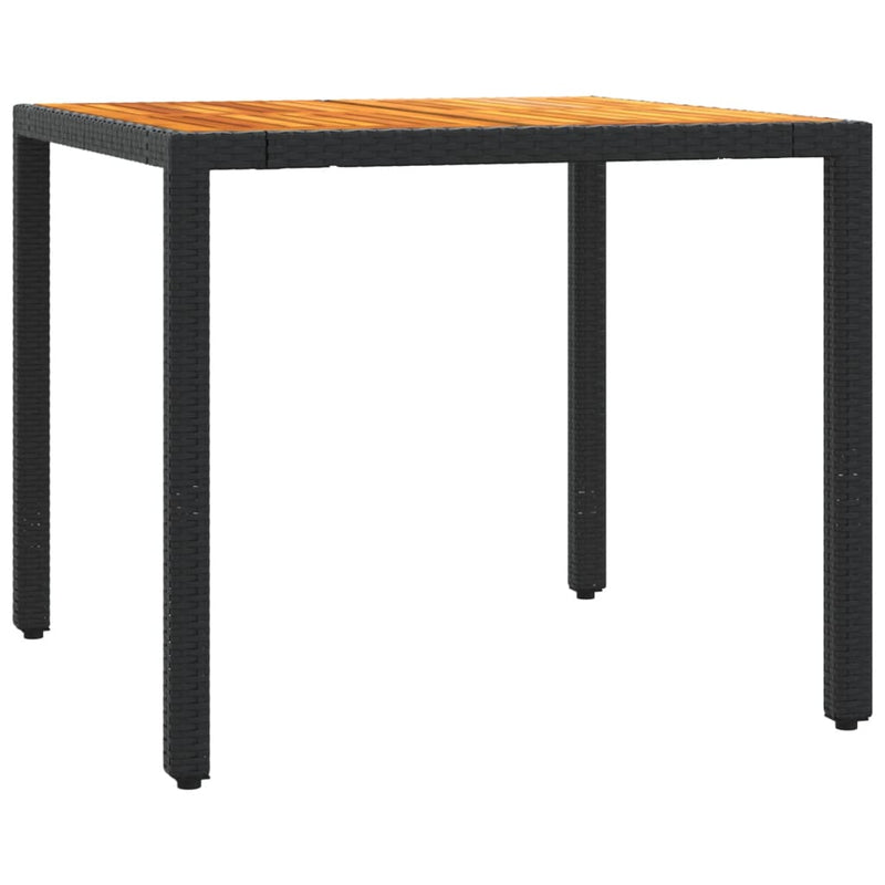 Set mobilier de grădină cu perne, 5 piese, negru, poliratan