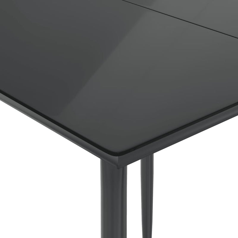 Set mobilier de grădină cu perne, 3 piese, negru, poliratan