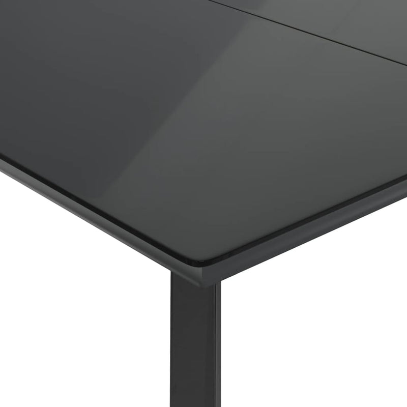 Set mobilier de grădină cu perne, 7 piese, negru, poliratan