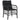 Set bistro cu perne, 3 piese, negru, poliratan