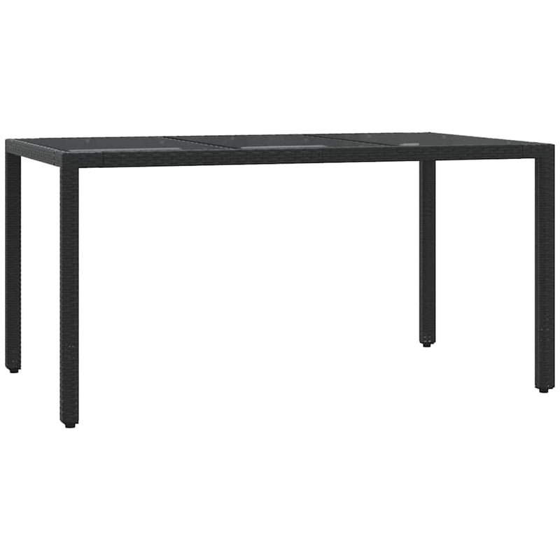 Set mobilier de grădină cu perne, 5 piese, negru, poliratan