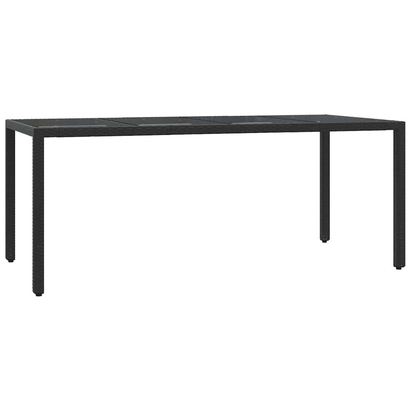 Set mobilier de grădină cu perne, 7 piese, negru, poliratan