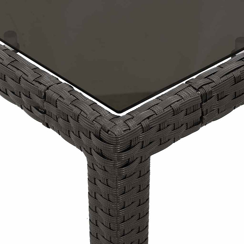 Set mobilier de grădină cu perne, 7 piese, negru, poliratan