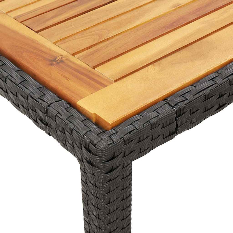 Set mobilier de grădină cu perne, 7 piese, negru, poliratan