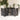 Set mobilier de grădină cu perne, 5 piese, negru, poliratan