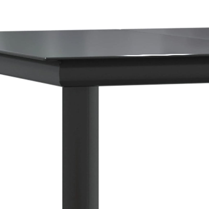 Set mobilier de grădină cu perne, 7 piese, negru, poliratan