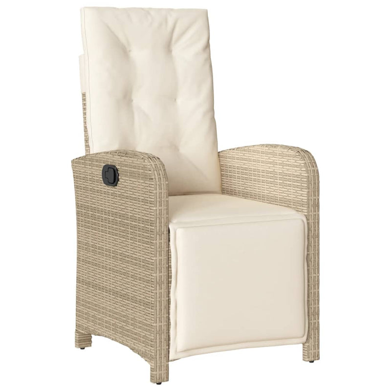 Set mobilier de grădină cu perne, 5 piese, bej, poliratan