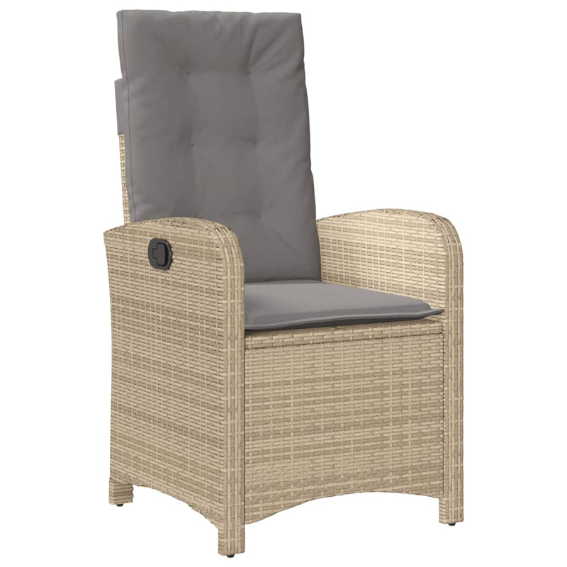 Set mobilier pentru grădină, 5 piese, cu perne, bej, poliratan
