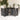 Set mobilier de grădină cu perne, 5 piese, negru, poliratan