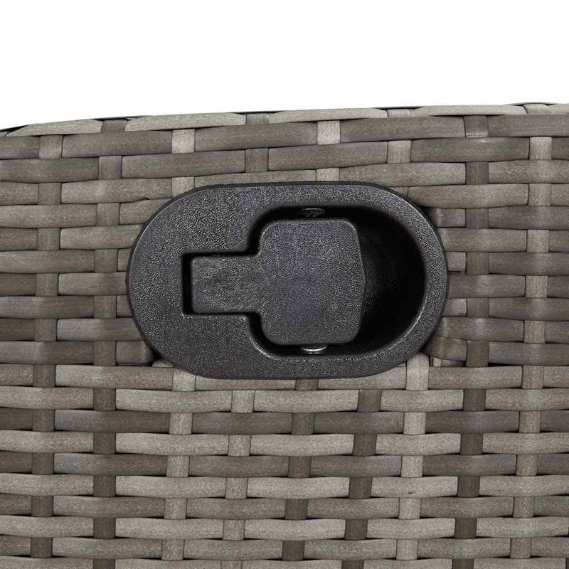 Set mobilier de grădină cu perne, 5 piese, gri, poliratan