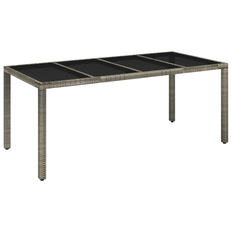 Set mobilier grădină cu perne, 9 piese, gri, poliratan