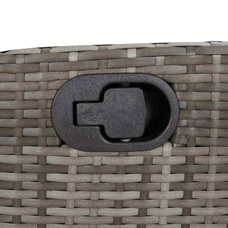 Set mobilier grădină cu perne, 9 piese, gri, poliratan