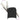 Set bistro cu perne, 3 piese, negru, poliratan