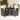 Set mobilier de grădină cu perne, 5 piese, negru, poliratan