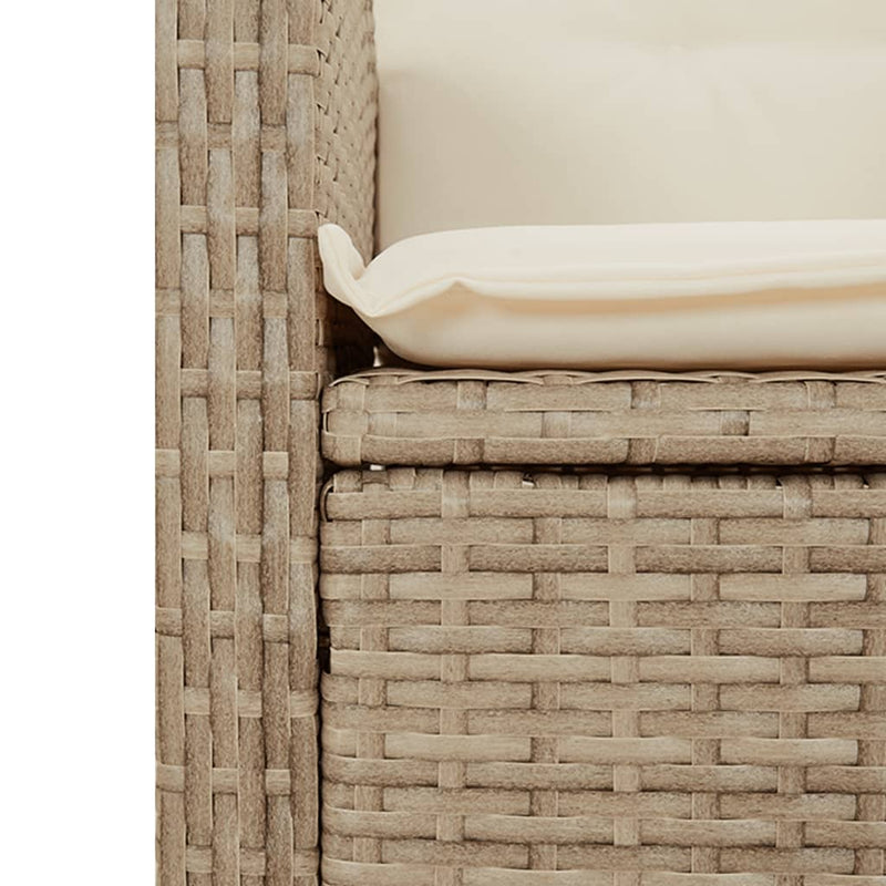 Set mobilier de grădină cu perne, 5 piese, bej, poliratan