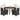 Set mobilier de grădină cu perne, 5 piese, negru, poliratan