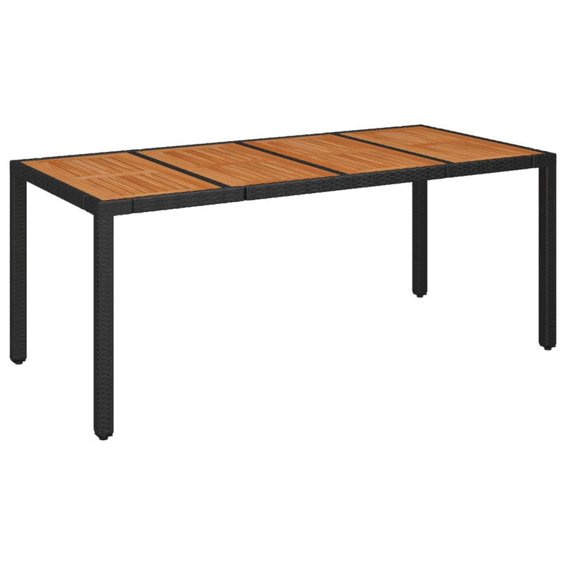 Set mobilier de grădină cu perne, 7 piese, negru, poliratan