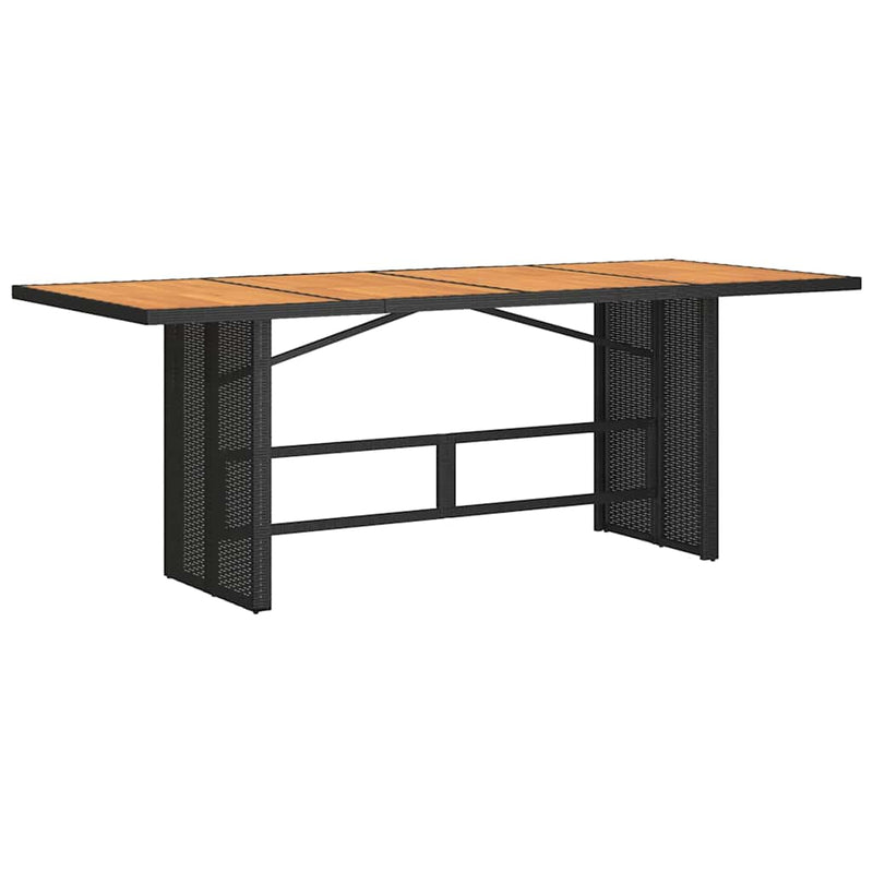 Set mobilier de grădină cu perne, 9 piese, negru, poliratan