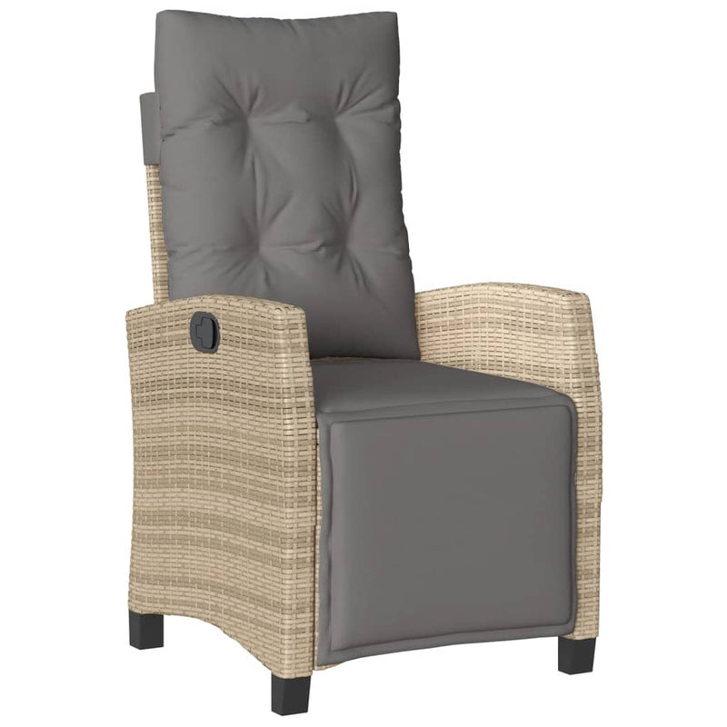 Set mobilier pentru grădină, 5 piese, cu perne, bej, poliratan