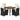 Set mobilier de grădină cu perne, 5 piese, negru, poliratan