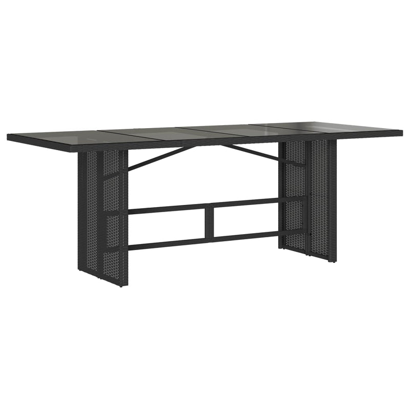 Set mobilier de grădină cu perne, 7 piese, negru, poliratan
