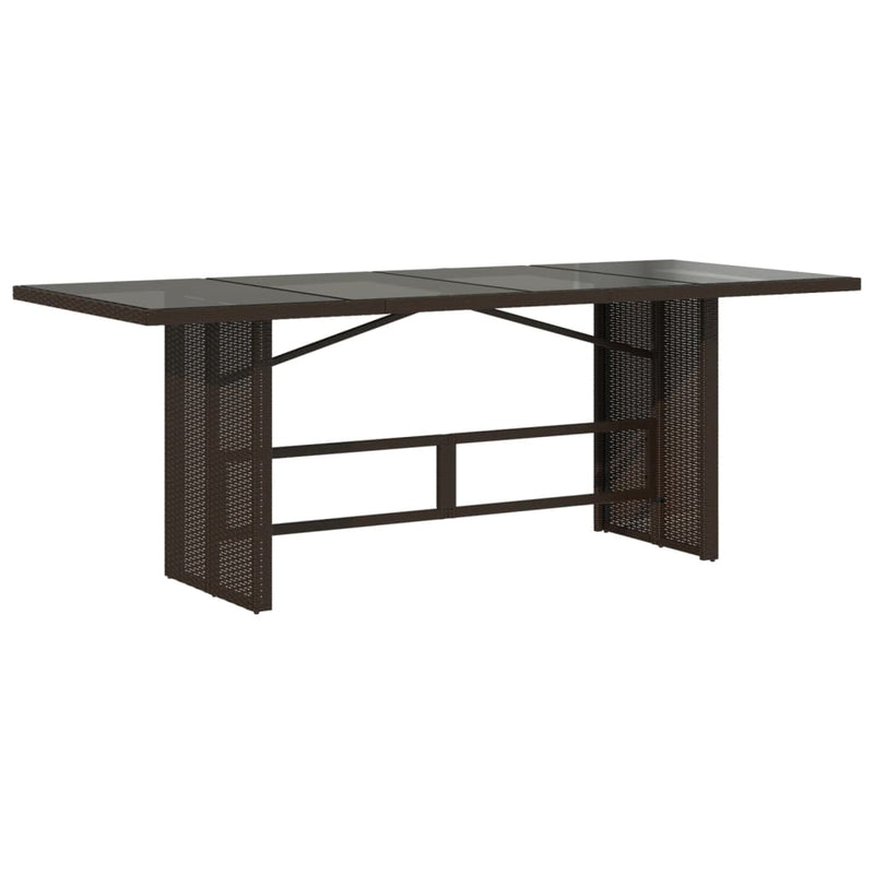 Set mobilier de grădină cu perne, 9 piese, maro, poliratan
