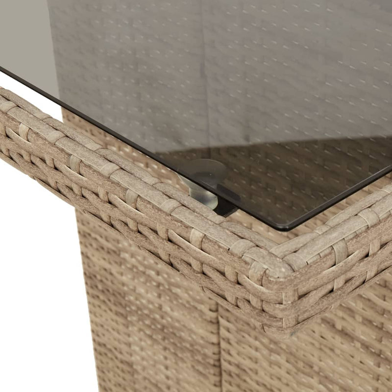 Set mobilier pentru grădină, 7 piese, cu perne, bej, poliratan