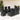 Set mobilier de grădină cu perne, 9 piese, negru, poliratan