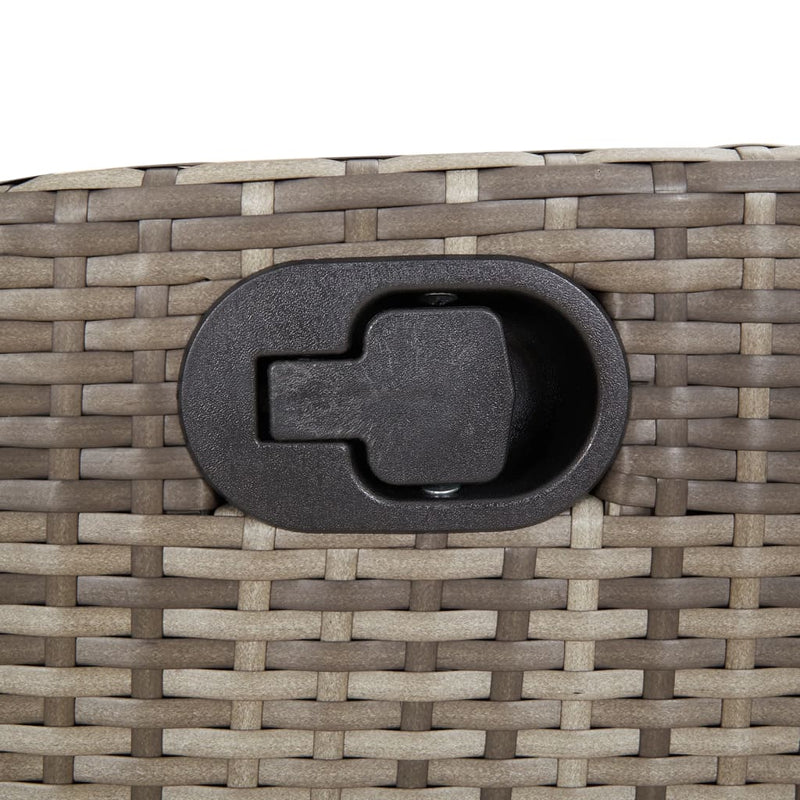 Set mobilier grădină cu perne, 9 piese, gri, poliratan