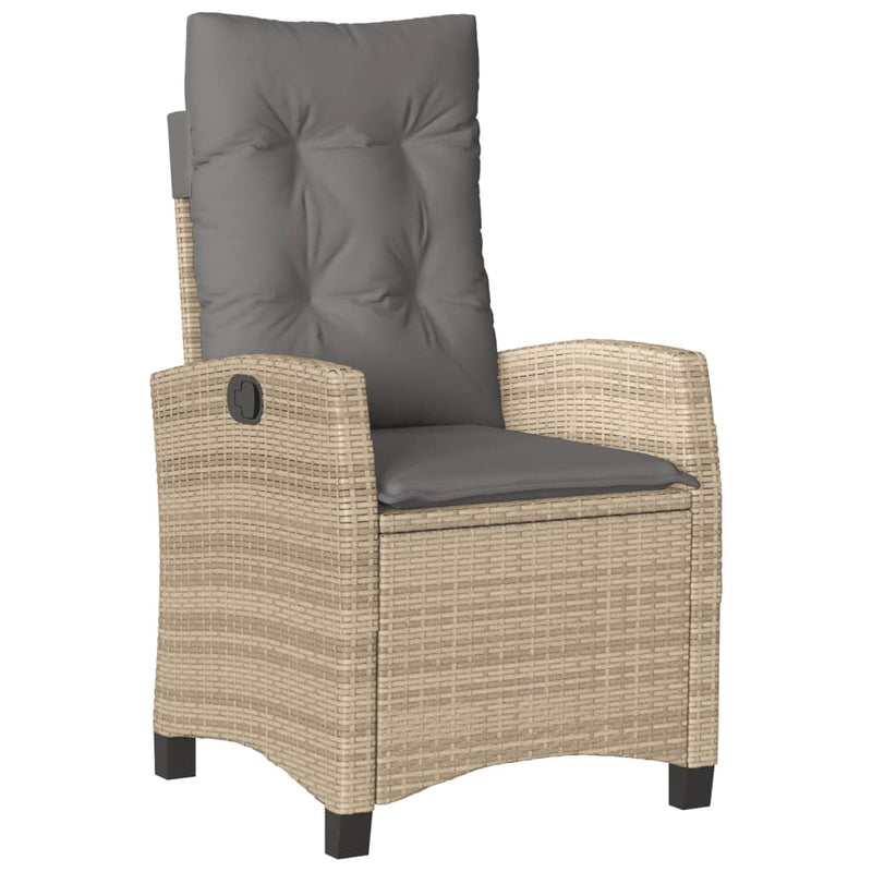 Set mobilier de grădină cu perne, 5 piese, bej, poliratan