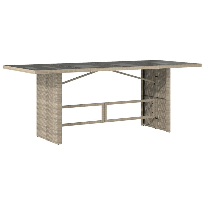 Set mobilier grădină cu perne, 9 piese, gri deschis, poliratan