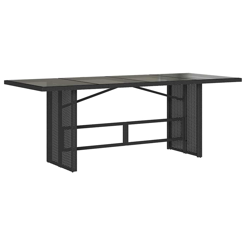 Set mobilier de grădină cu perne, 7 piese, negru, poliratan
