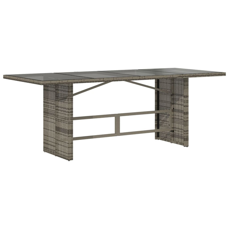Set mobilier de grădină cu perne, 7 piese, gri, poliratan