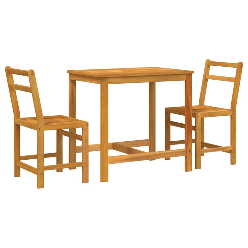 Set mobilier de balcon, 3 piese, lemn masiv de acacia