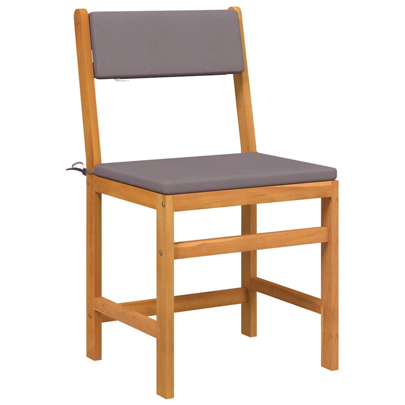 Set mobilier de balcon cu perne, 3 piese, lemn masiv acacia