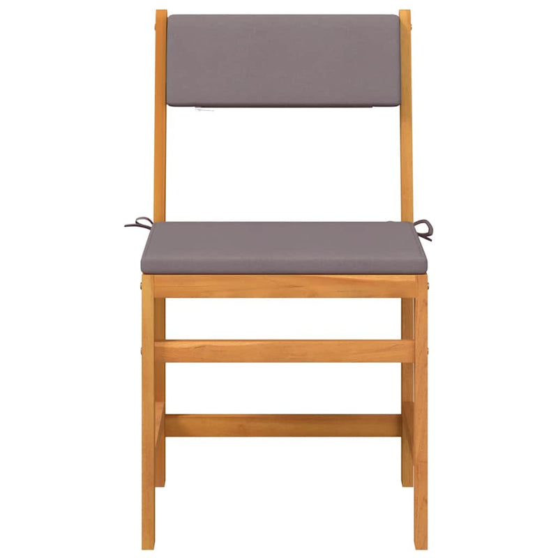 Set mobilier de balcon cu perne, 3 piese, lemn masiv acacia