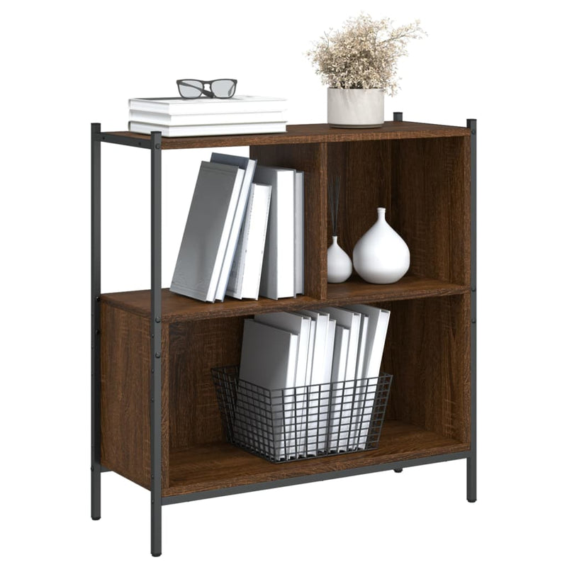 Bibliotecă, stejar maro, 72x28x77,5 cm, lemn prelucrat