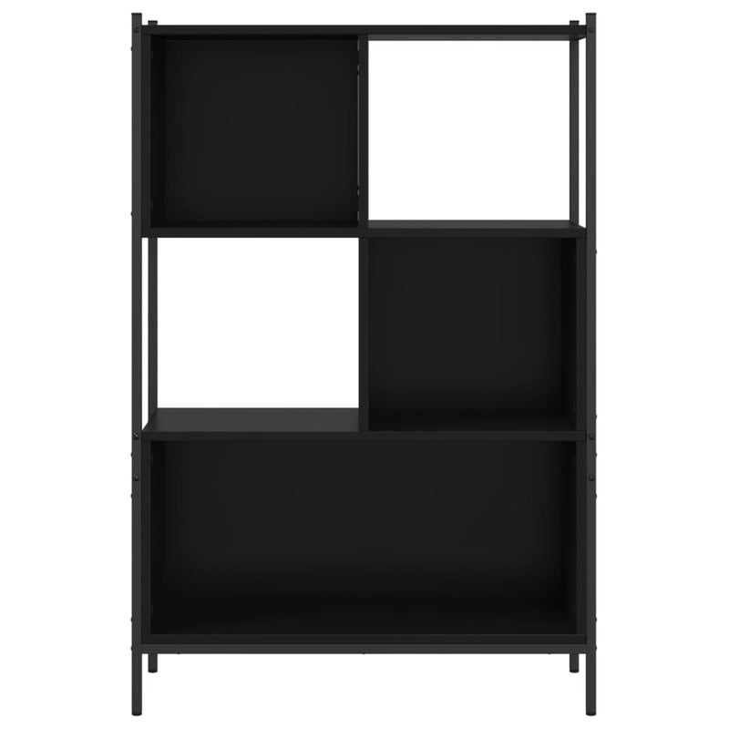 Bibliotecă, negru, 72x28x109 cm, lemn prelucrat