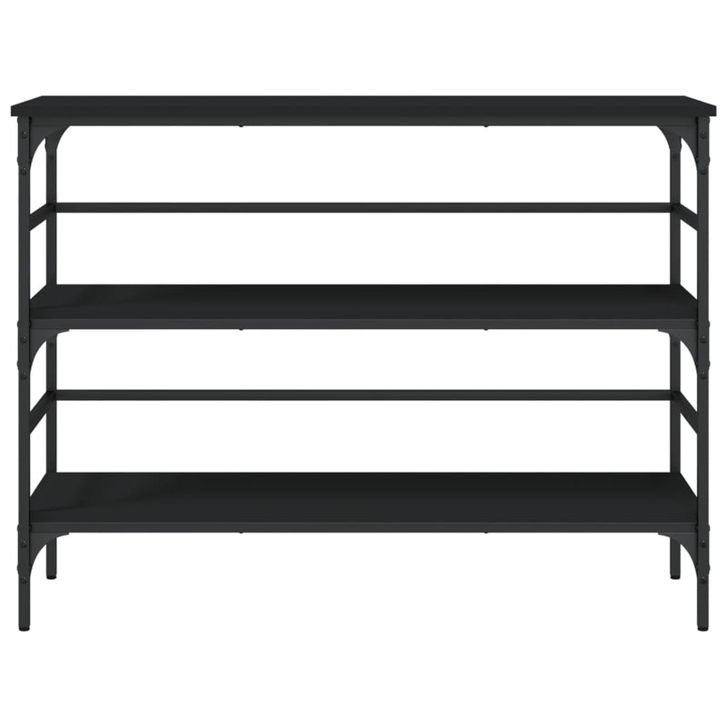 Măsuță consolă, negru, 100x32x75 cm, lemn compozit