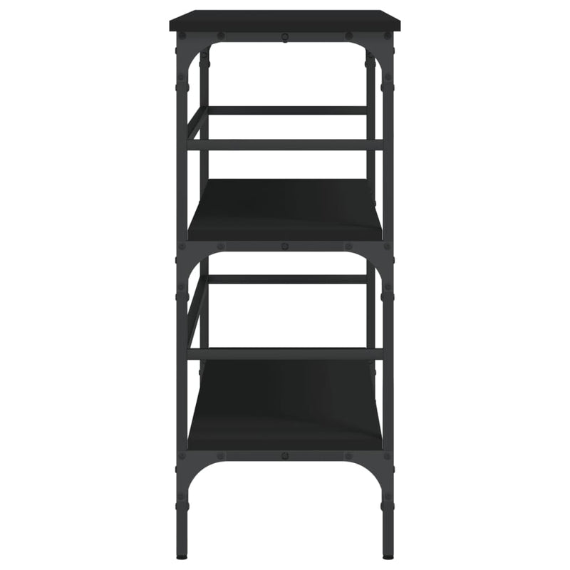 Măsuță consolă, negru, 100x32x75 cm, lemn compozit