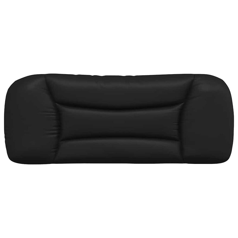 Pernă pentru tăblie de pat Hvar neagră 100 cm, piele ecologică