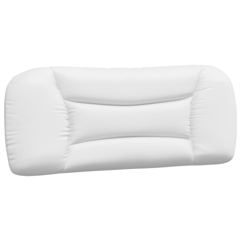 Pernă pentru tăblie de pat Hvar albă 100 cm piele ecologică