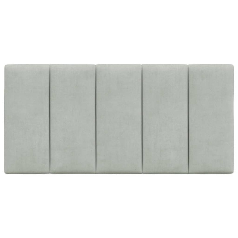 Pernă pentru tăblie de pat Hanko gri deschis, 100 cm, catifea