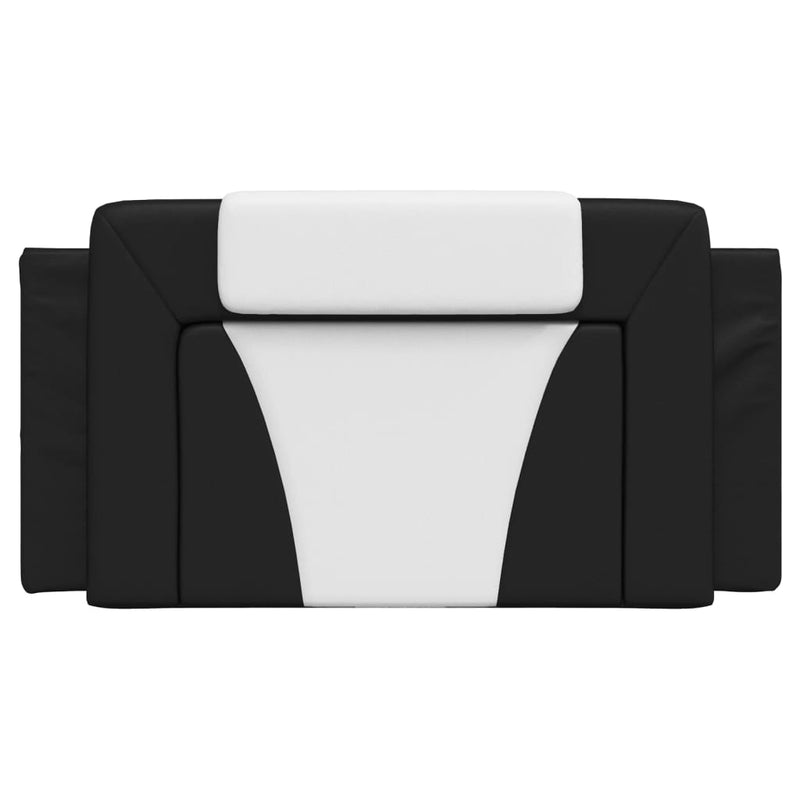 Pernă pentru tăblie Viana alb-negru 100 cm piele ecologică