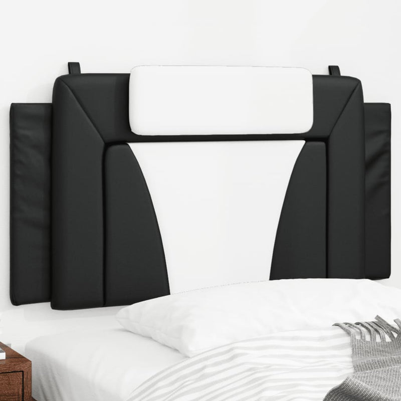 Pernă pentru tăblie Viana alb-negru 100 cm piele ecologică