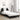 Cadru de pat Viana fără saltea negru și alb 100x200cm piele artificială