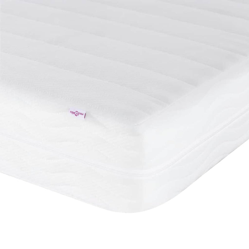 Pat cu saltea, Dover, negru, 90x200 cm, textil