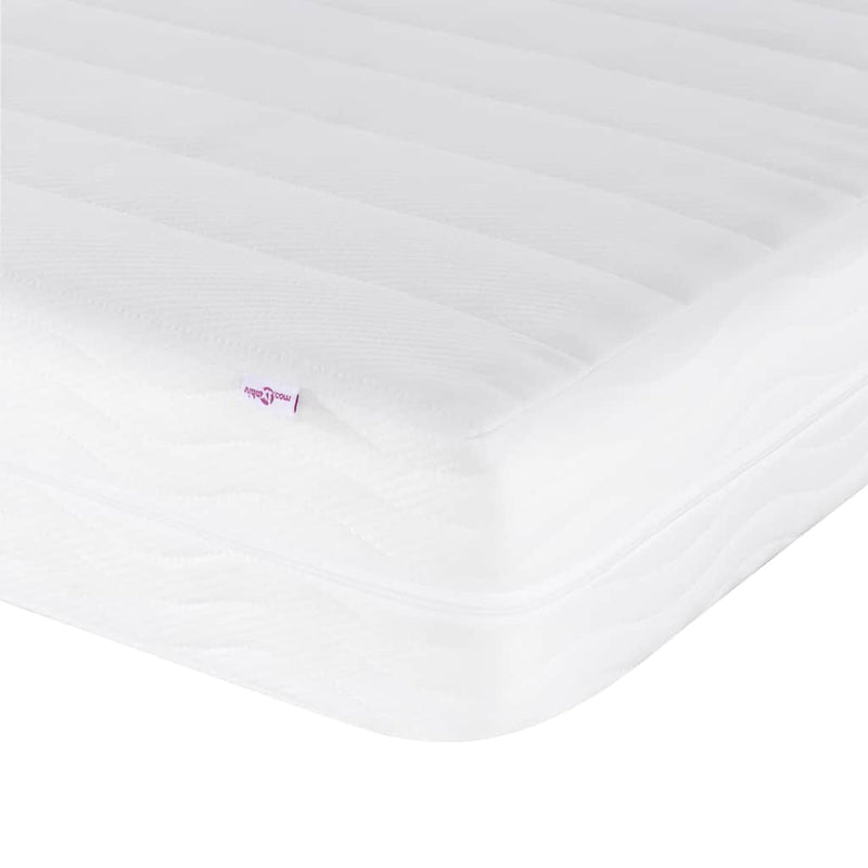 Pat cu saltea, Dover, albastru, 90x200 cm, textil